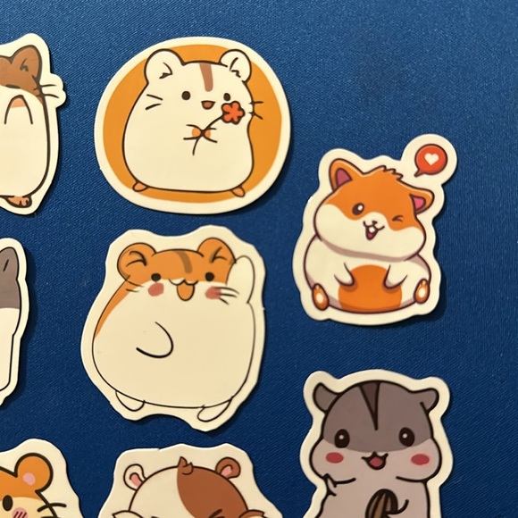 NEW! Set of 8 cute hamster stickers - NWOT - Picture 3 of 5